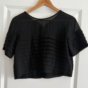 DO+BE Black Layered Crop Top
